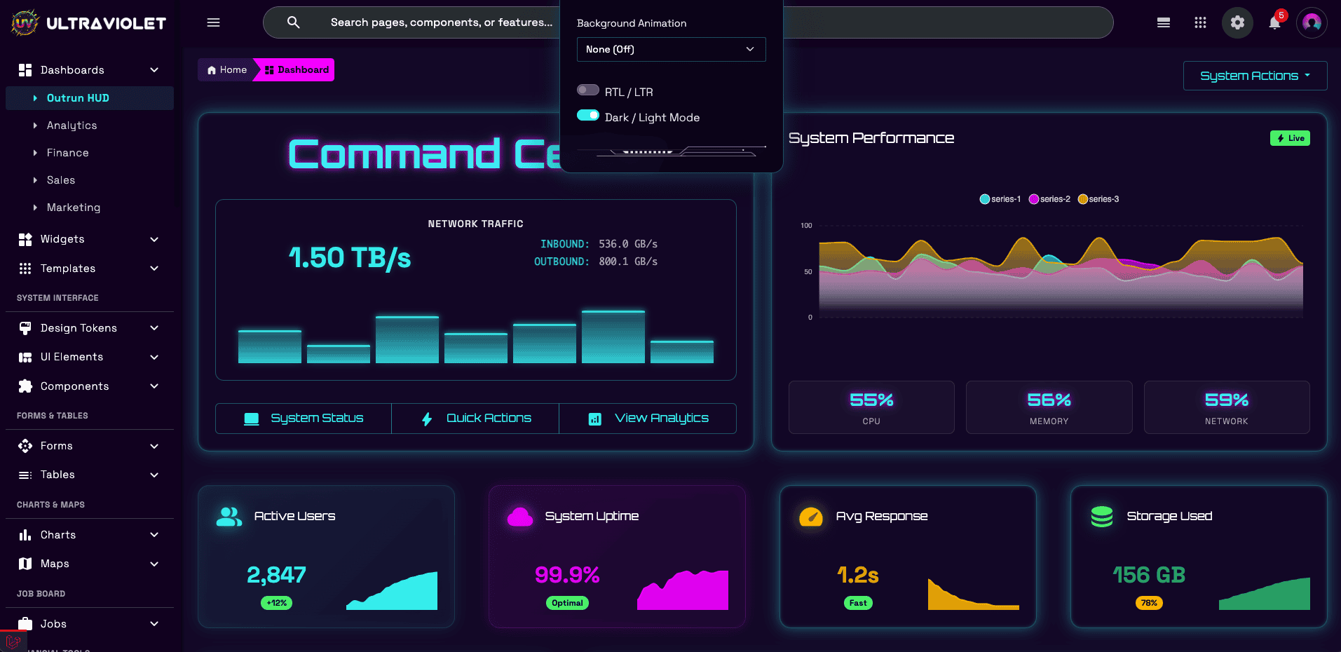 Menu and UI Components