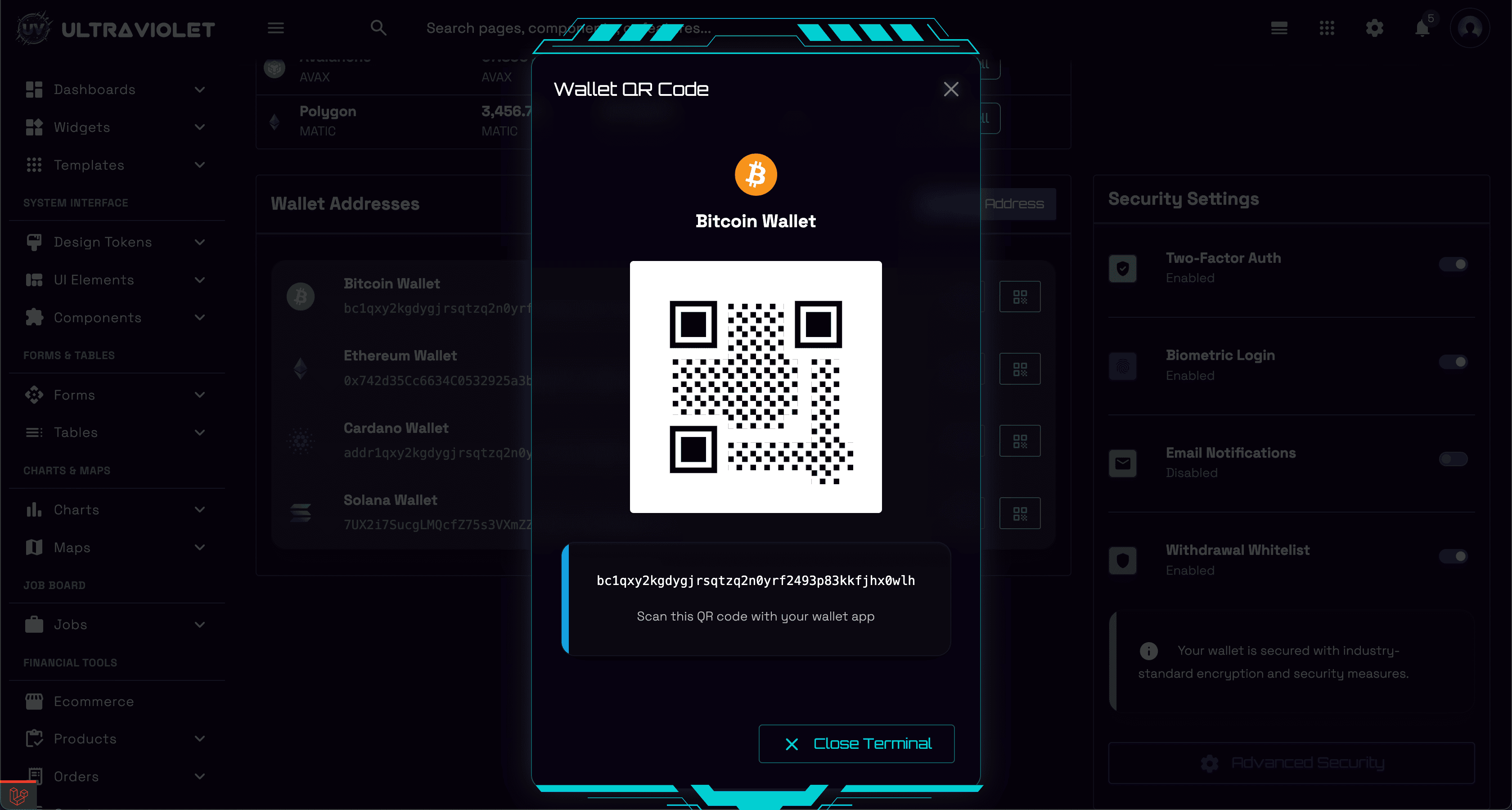 Crypto Wallet Interface